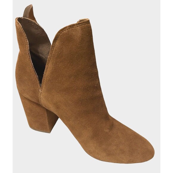 Steve Madden Rookie Bootie Suede Leather Ankle Chestnut Brown Block Heel… - Picture 2 of 9